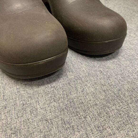 CROCS Women's Sarah Belted Clogs Brown Tan Suede Leather Strap Style 203631 Sz 8 - Picture 5 of 10